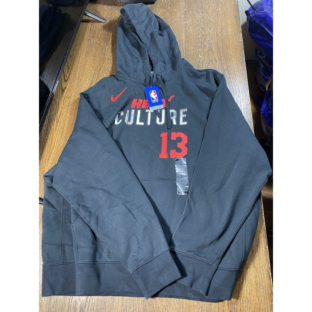 NWTS NBA Miami Heat Bam Adebayo Nike Heat Culture Name And Number Hoodie Size XL